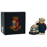 Addoppo poliziotto in motoslitta
