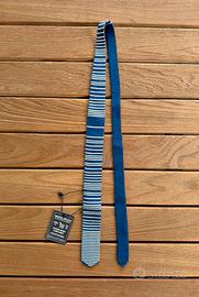 Woolrich cravatta cotone righe blu NUOVA