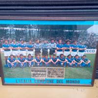 Poster incorniciato della nazionale di calcio 1982