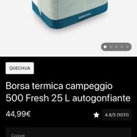 Borsa termica campeggio 25 litri