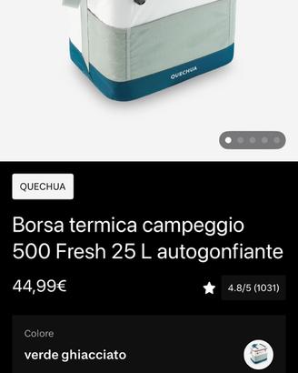 Borsa termica campeggio 25 litri