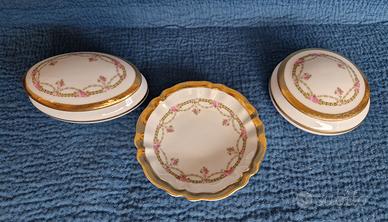 Tris piattini porcellana Limoges
