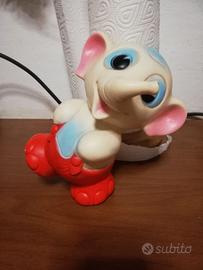 pupazzo raro logo elefantino h cm 18 funzionante