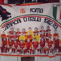 Bandiera calcio AS Roma 1982 1983 Campioni Italia