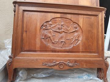 2 lettini legno   scolpiti