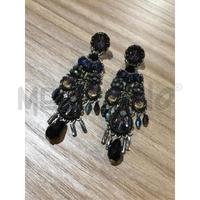 ORECCHINI AYALA BAR BLU NERO GRIGIO PERLINE METALL