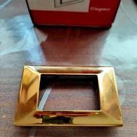 Placca in metallo oro 3 posti ZAMA Legrand ERGO