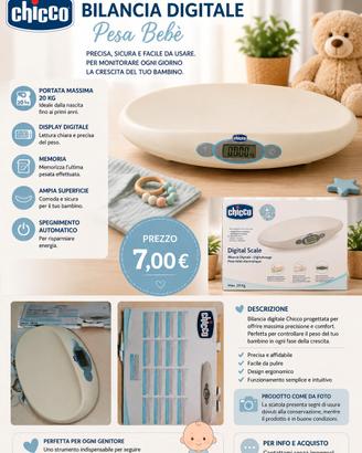 Bilancia Digitale Chicco – Pesa Bebè