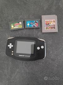 Nintendo Game Boy Advance Nero + 3 Giochi - Ottime