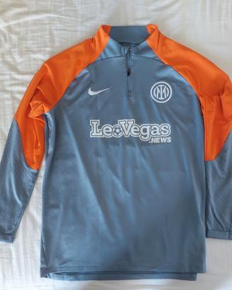 Felpa Allenamento Inter Grigio Arancione 2024-2025