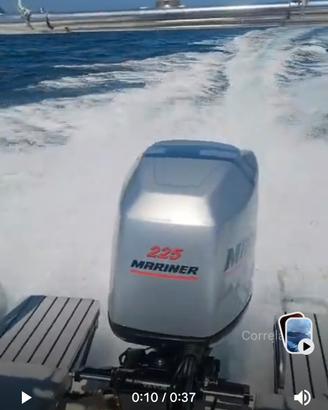 motore optimax 225 ore 360 poss  prova in  mare