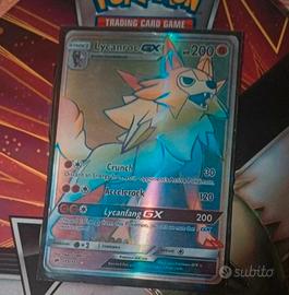 Carta Pokémon Lycanroc GX nuova