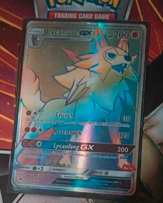 Carta Pokémon Lycanroc GX nuova