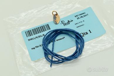 Dodo ciondolo zaffiri oro rosa nuovo