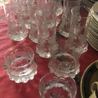 Pregiato servizio 36 bicchieri cristallo vintage