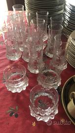 Pregiato servizio 36 bicchieri cristallo vintage