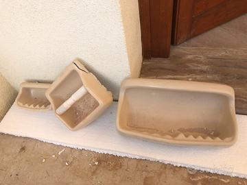 Accessori bagno in ceramica colore champagne