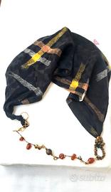 Foulard – Gioiello in  seta ,  geometrica
