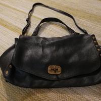 Borsa grande in pelle  nera