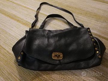 Borsa grande in pelle  nera