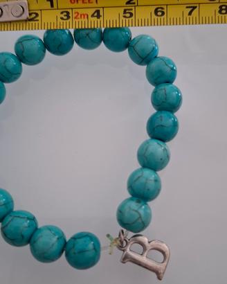 Bracciale Elasticizzato con pietre Turchese 