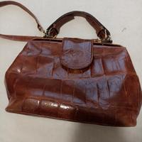 borsa in pelle marrone