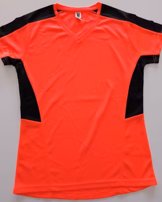 Maglietta t-shirt tecnica sport M corallo blu nero