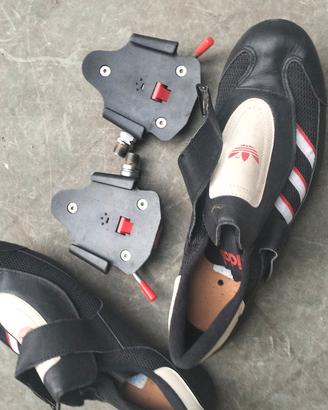 Scarpini e pedali Adidas anni 80  da collezione 