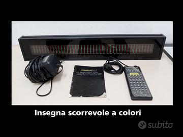 RGB  INSEGNA LED cm75X13 SCORREVOLE PUBBLICITARIA