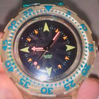 Orologio vintage Swatch Scuba Mint Drops SDK108 NO