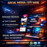 Sviluppo i grafica per social i siti web