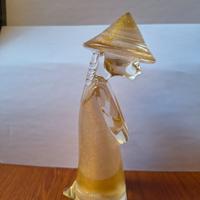 Archimede Seguso Figura Cinese Oro - Murano