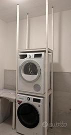 Struttura a colonna per lavatrice/asciugatrice