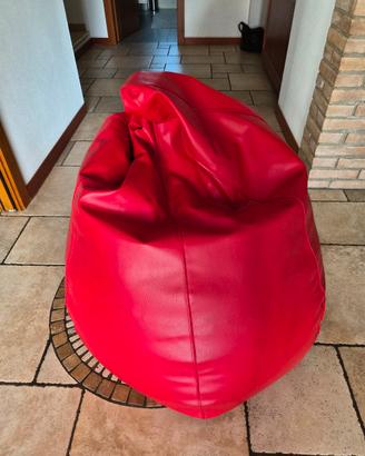 Pouf in pelle 