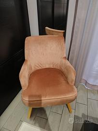 Poltrona Vintage Rosa Antico