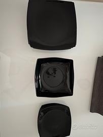 Servizio piatti nero 36 pz