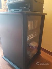 Mobile legno nero con ruote