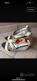 Sandali zeppa beige donna tg 38