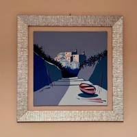Quadro Artistico Paesaggio Marino con Barca
