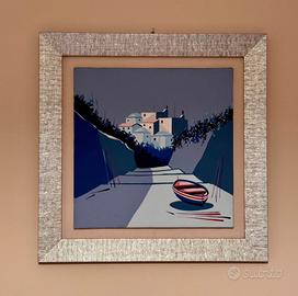 Quadro Artistico Paesaggio Marino con Barca