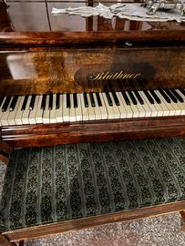 Pianoforte bluthner in radica di noce lunghezza 18