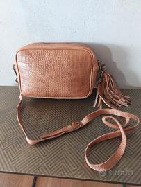 Borsa a tracolla in vera pelle 