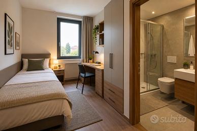Stanza singola con bagno privato a Borgo Venezia