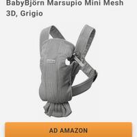 Marsupio Mini baby bijorn grigio 