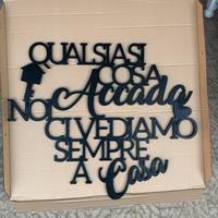 Scritta in legno verniciato