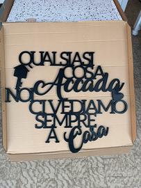 Scritta in legno verniciato