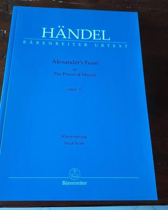 Alexander's Feast, Handel spartito canto piano