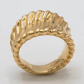 Anello donna a fascia in oro giallo 18 kt D.75