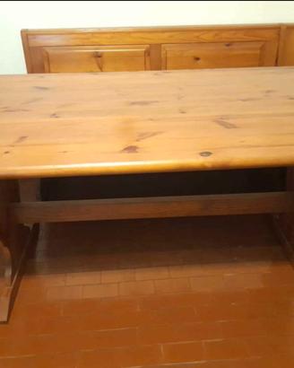 Tavolo e cassapanca legno massello
