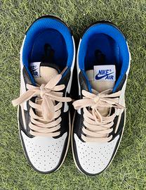 Air Jordan 1 Low Bianco, Blu e Nero Taglia 41